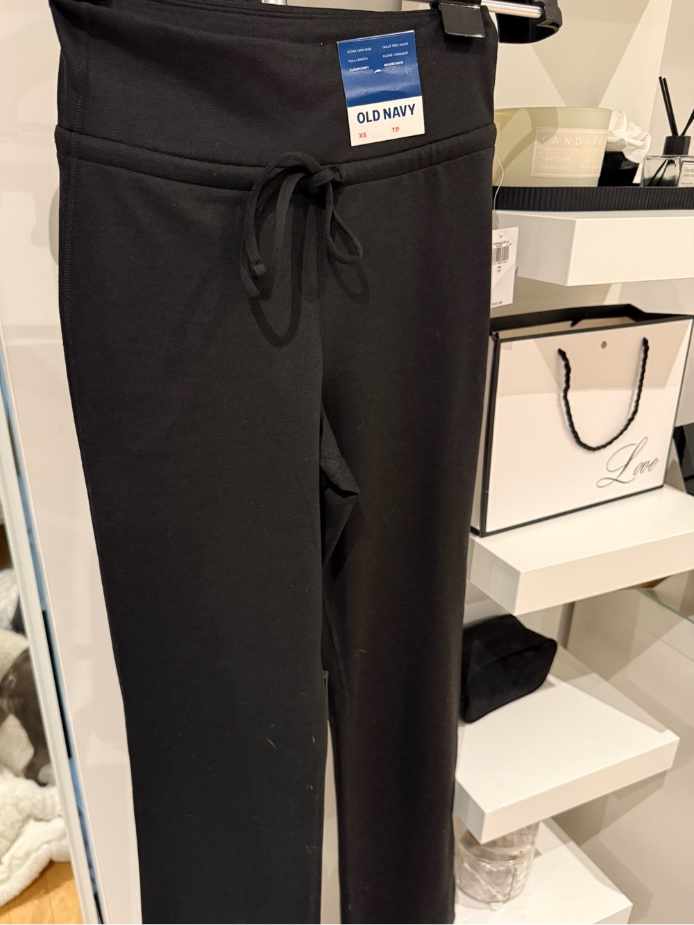 Old Navy Black Drawstring High Waist Pants